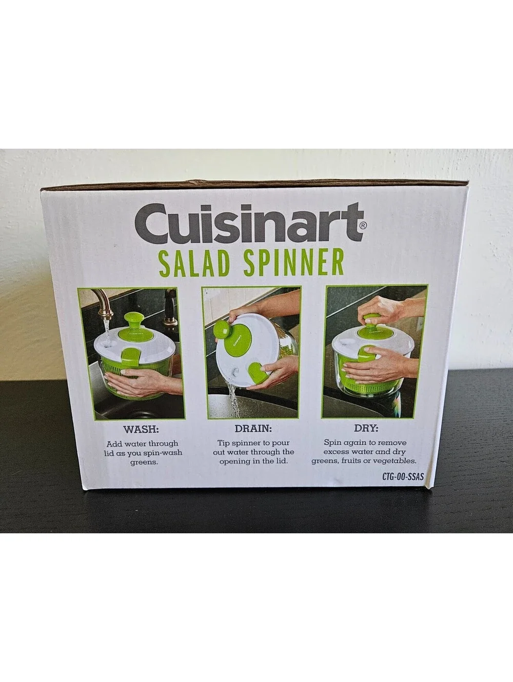Cuisinart Salad Spinner- Wash, Spin & Dry Salad Greens, Fruits & Vegetables, 3Qt